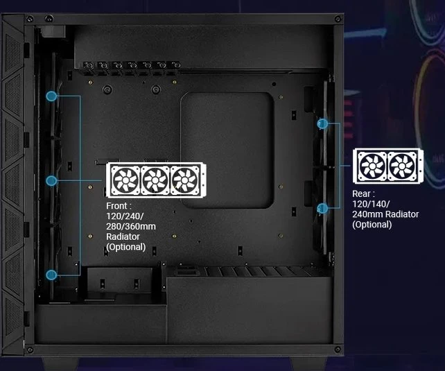 AeroCool Flo Saturn FRGB, weiß, Glasfenster