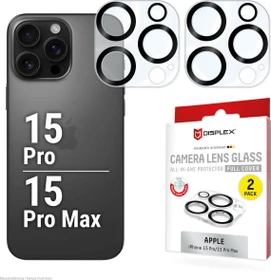 Displex Camera Lens Glass All-in-one für Apple iPhone 15 Pro/15 Pro Max