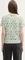 Tom Tailor Knoten-Detail T-Shirt kurzarm white green blue flower print (Damen) Vorschaubild