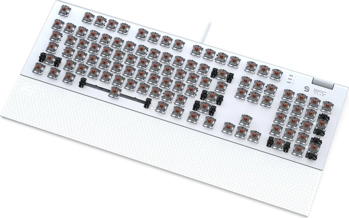 Endorfy SilentiumPC SPC Gear GK650K Omnis, LEDs RGB, Onyx White Pudding Edition, Kailh BROWN, USB, US
