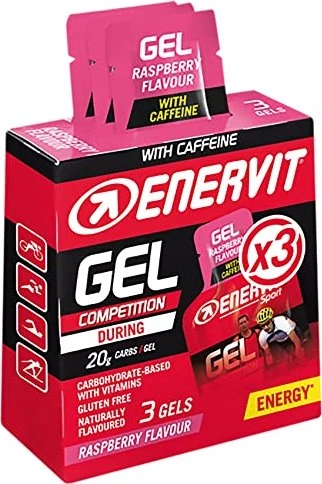 Enervit Gel Raspberry Caffeine 75ml (3x 25ml)