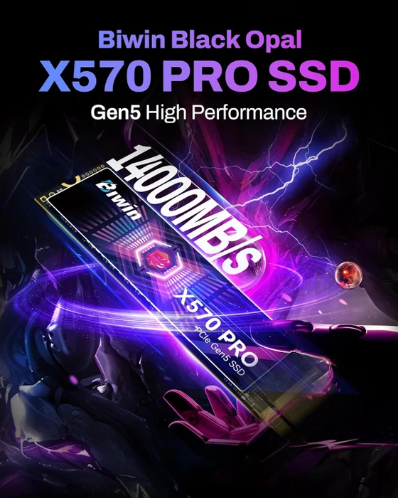 Biwin Black Opal X570 PRO 2TB, M.2 2280 / M-Key / PCIe 5.0 x4