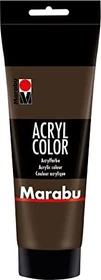 Marabu Acryl Color Acrylfarbe, dunkelbraun, 225ml