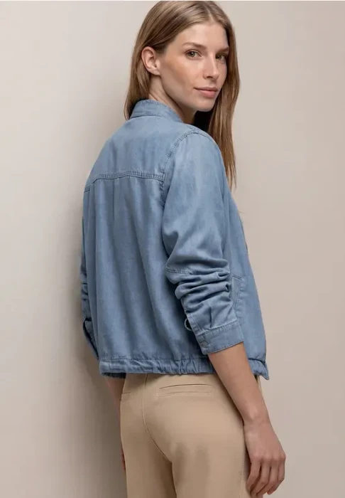 Street One Blouson mit Stehkragen aus Lyocell Jacke light blue/soft wash (Damen)