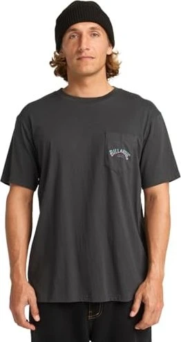 Billabong Stacked Arch T-Shirt kurzarm washed black (Herren)