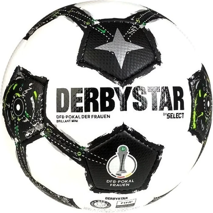 Derbystar DFB-Pokal Brillant Mini Damen 2025/2026 Fußball weiß/schwarz/grün