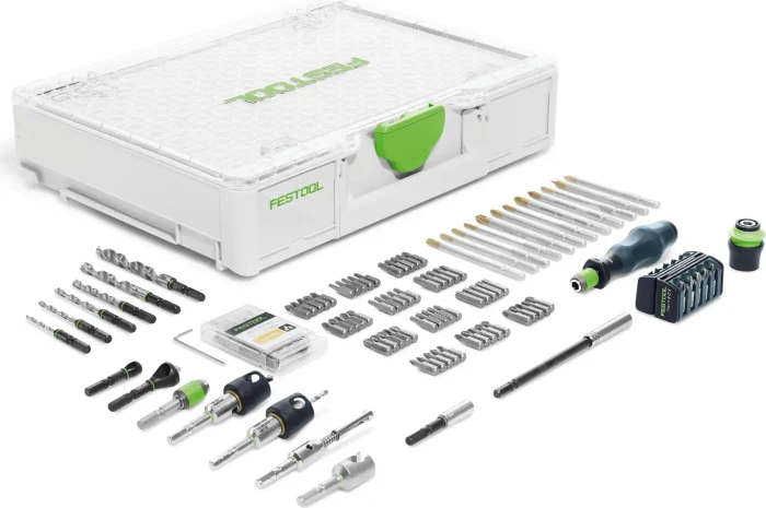 Festool SYS3 M 89 ORG CE-SORT Montagepaket Bohrer-/Bits-Zubehörset inkl. Systainer, 104-tlg.