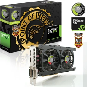 Point of View GeForce GTX 670 TGT Ultra Charged Dual Fan, 2GB GDDR5, 2x DVI, HDMI, DP