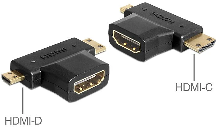 DeLOCK HDMI-A [Stecker] auf HDMI-C + HDMI-D [Stecker] Adapter