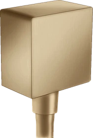 Hansgrohe FixFit Square Wandanschluss mit Rückflussverhinderer brushed bronze