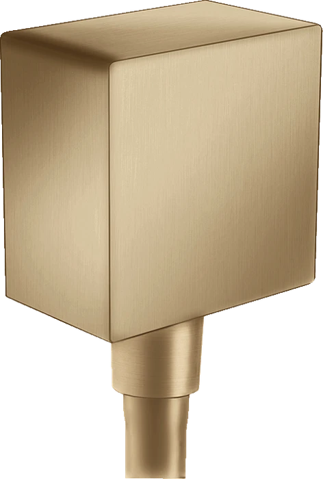 Hansgrohe FixFit Square Wandanschluss mit Rückflussverhinderer brushed bronze
