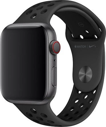 Apple Nike Sportarmband S/M und M/L für Apple Watch 44mm anthrazit/schwarz