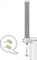 DeLOCK Multiband, LTE, WLAN, Mastmontage Outdoor-Antenne, 2.4GHz/2.1GHz/900MHz, 2-3dBi, RP-SMA/SMA, omnidirektional, grau Vorschaubild