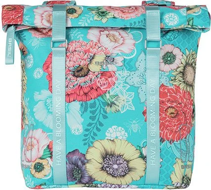 Basil Bloom Field MIK Doppeltasche Gepäcktasche blau