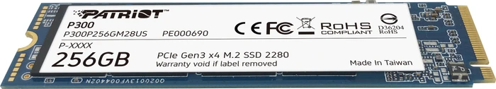 Patriot P300 256GB, M.2 2280 / M-Key / PCIe 3.0 x4