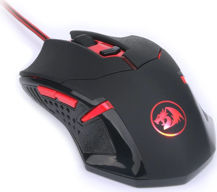 Redragon M601-3 Centrophorus schwarz/rot, inkl. Mousepad, USB