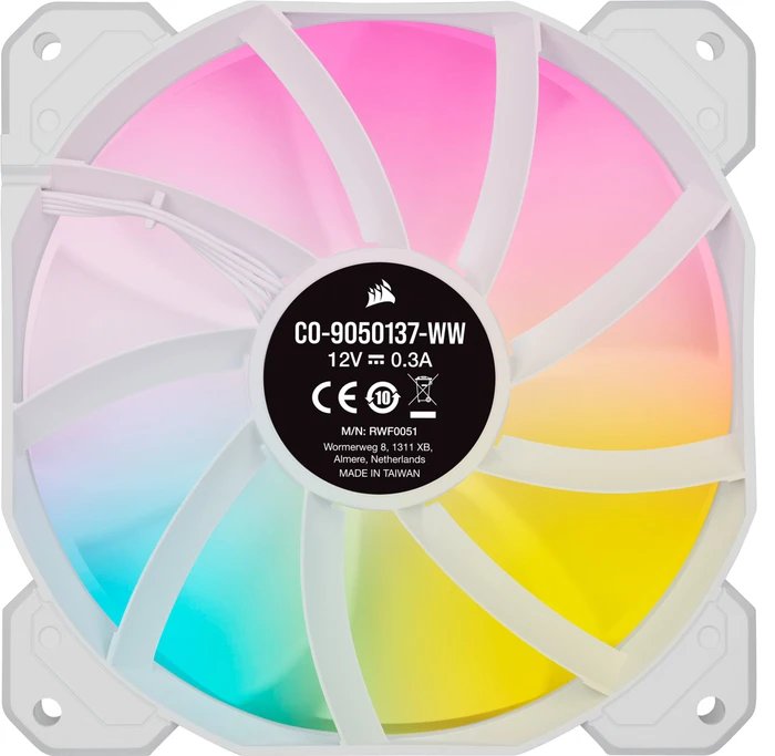 Corsair SP Series iCUE SP120 RGB Elite Triple Fan Kit, weiß, LED-Steuerung, 120mm, 3er-Pack
