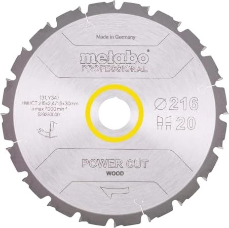 Metabo Power Cut Kreissägeblatt 20Z, 216x1.8x30mm, 1 Stück