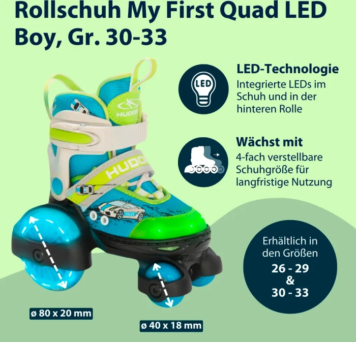 Hudora My First Quad LED Boy Rollschuhe (Junior)