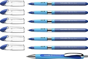 Schneider Slider Basic XB mit Slider Rave XB Kugelschreiber blau/dunkelblau, 7er-Set