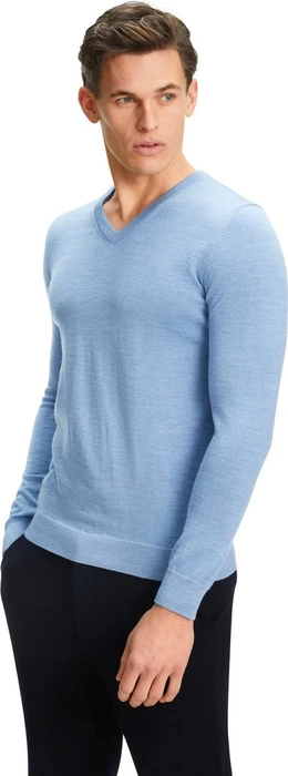 Falke Basic Apparel V-Ausschnitt Pullover azur mel. (Herren)