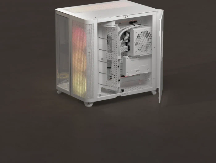 Corsair Air 5400 RS-R ARGB White, weiß, Glasfenster