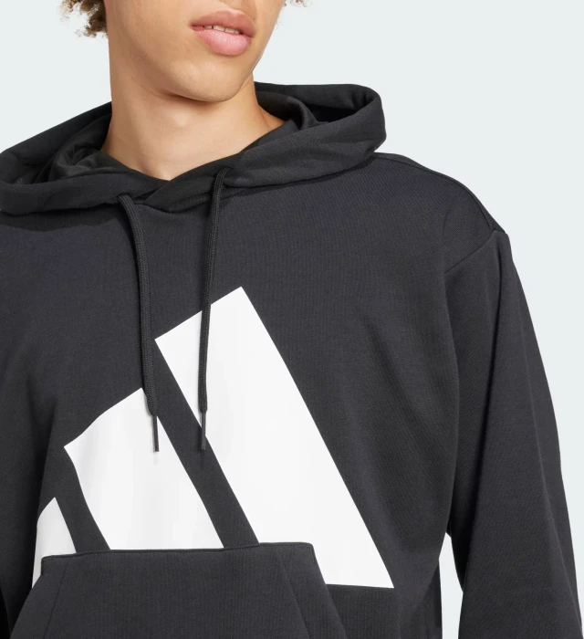 adidas Essentials Big Logo French Terry Hoodie schwarz/weiß (Herren)