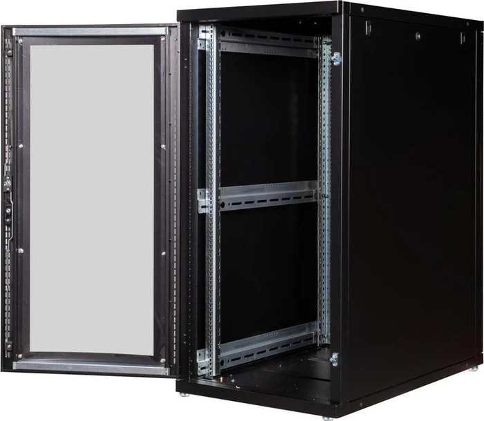 Roline / Secomp Pro Serie 19" Serverschrank 26HE, montiert, Glastür, IP20, RAL 9005, 1000mm tief