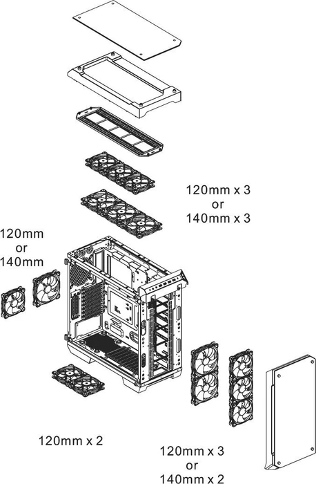 Thermaltake View 71 TG ARGB, Glasfenster