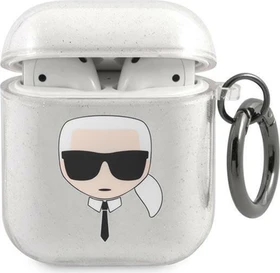 Karl Lagerfeld AirPods 1/2 Case Glitter silber
