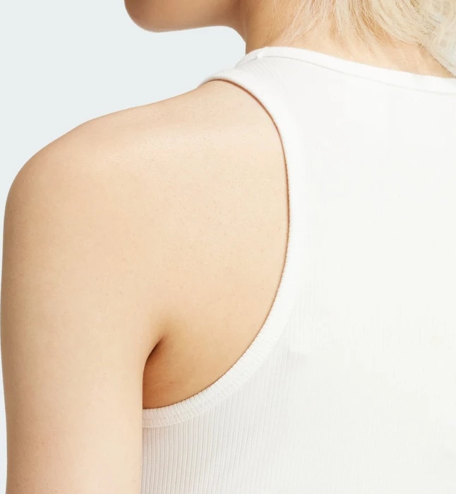 adidas Essentials Ribbed Funktionsshirt ärmellos cloud white (Damen)