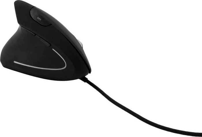 MediaRange Vertical Maus schwarz, Linkshänder, USB