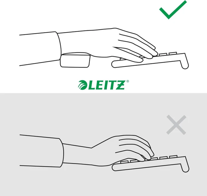 Leitz Ergo höhenverstellbare Handgelenkauflage für Tastatur, schwarz