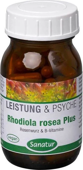 Sanatur Rhodiola Rosea Plus B-Vitamine Kapseln, 60 Stück