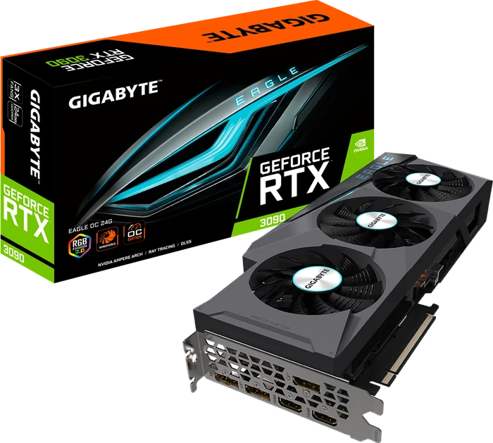 GIGABYTE GeForce RTX 3090 Eagle OC 24G, 24GB GDDR6X, 2x HDMI, 3x DP