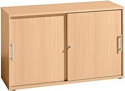 Hammerbacher Schiebetürenschrank 2OH V1752S, Relinggriff, buche, Aktenschrank