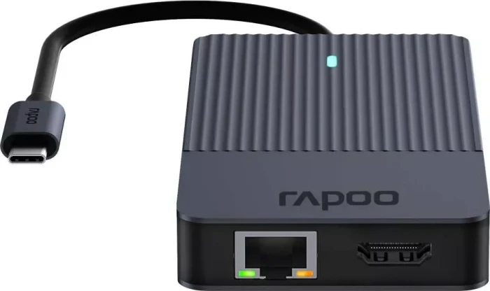 Rapoo UCM-2004 8-in-1 Multiport Adapter, 1x USB-C 3.0 [Stecker]