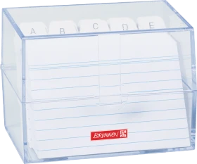 Brunnen Karteibox, A7, transparent, inkl. 100 Karteikarten