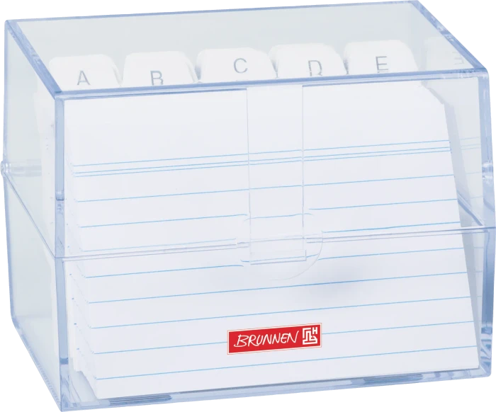 Brunnen Karteibox, A7, transparent, inkl. 100 Karteikarten