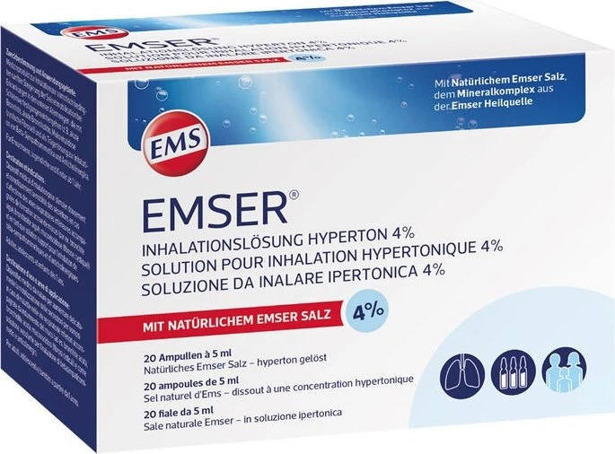 Emser 4% hyperton Inhalationslösung Ampullen, 100ml (20x 5ml)
