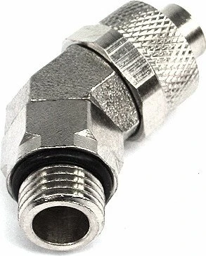 Aquatuning 45° Schlauchanschluss, G1/4" auf 13/10mm, vernickelt