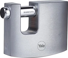 Yale Silver Line Y124B/70 Messing Blockhangschloss, Vorhängeschloss