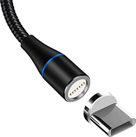 Ysjjzrl Magnetisches Ladekabel USB Typ-C LED 1m schwarz
