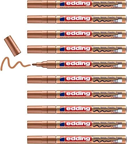 edding 751 Glanzlackmarker kupfer, 10er-Pack