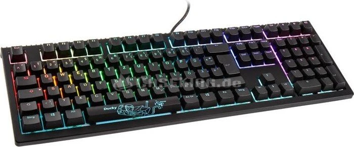 Ducky Shine 6 schwarz, LEDs RGB, MX RGB BROWN, USB, DE