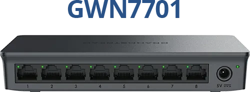 Grandstream GWN7700 Series Desktop Gigabit Switch, 8x RJ-45