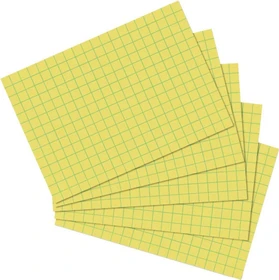 Herlitz Karteikarten, A6, kariert, gelb, 100 Blatt