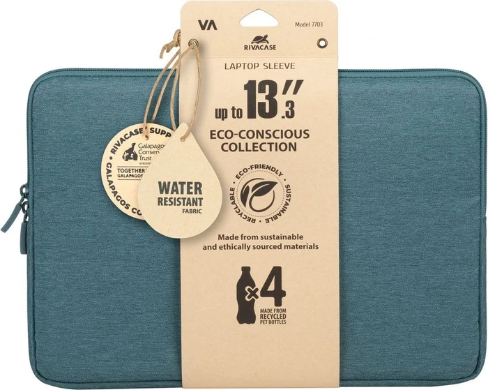 RivaCase 7703 ECO Laptop Sleeve 13.3-14" aquamarin