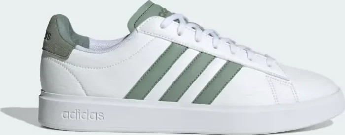 adidas Grand Court 2.0 cloud white/silver grey/olive strata