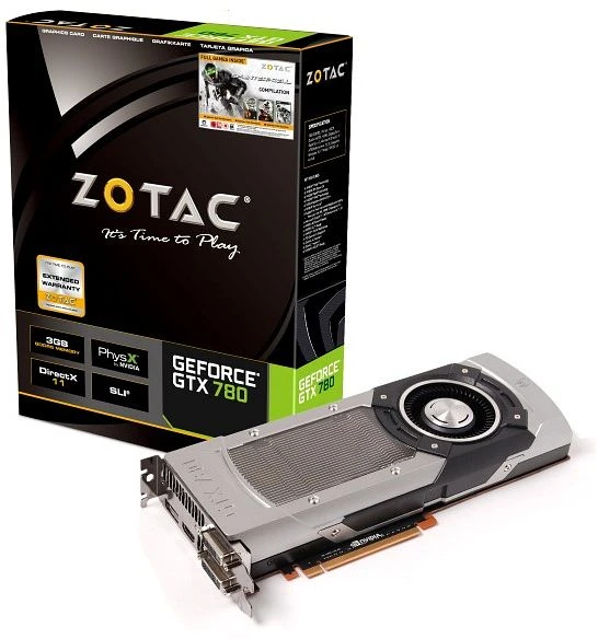 Zotac GeForce GTX 780 + Game-Bundle, 3GB GDDR5, 2x DVI, HDMI, DP